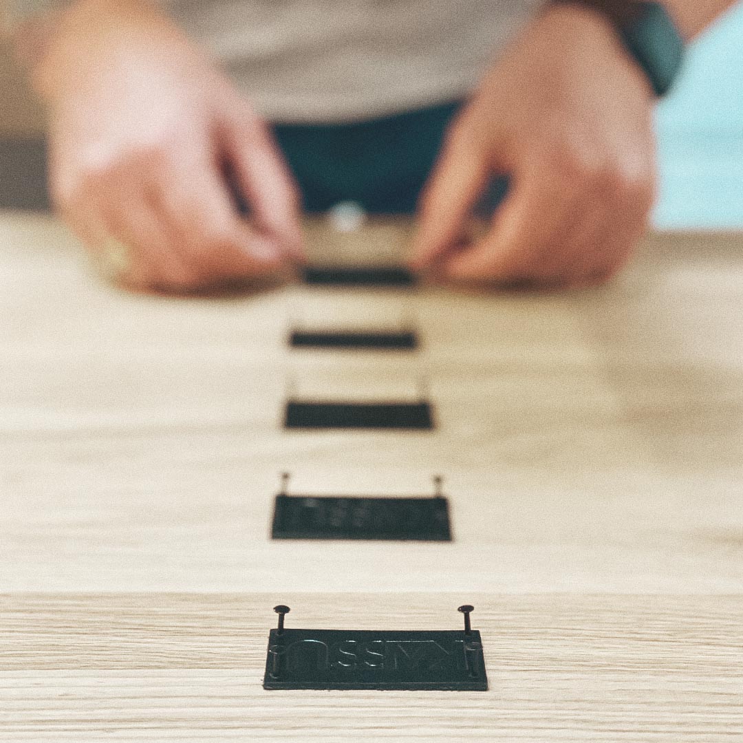 Kaissu materials and certification labels close-up